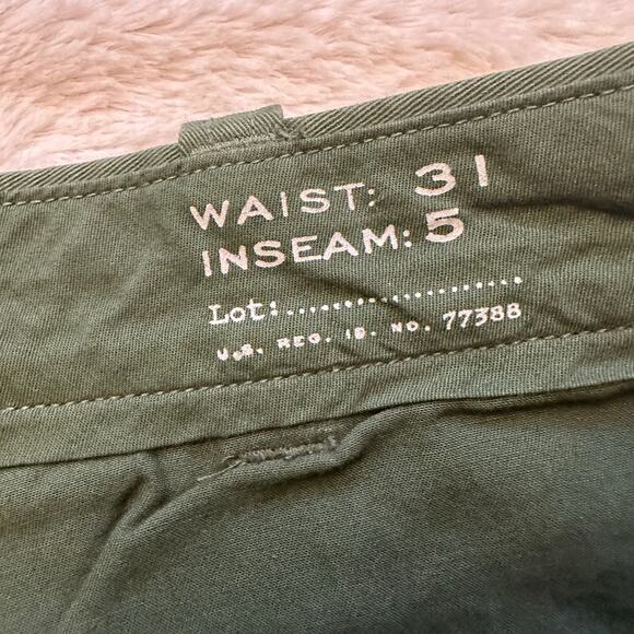 Women's J. Crew Shorts sz 31 Green Shorts 5 inch inseam Shorts - Picture 3 of 10